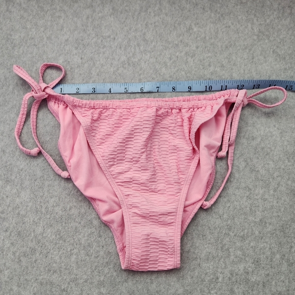 Stoney Clover Lane x Target NWOT Women's Pink Textured String Bikini Bottom Sz L - Picture 4 of 9